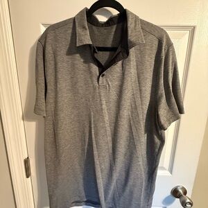 lululemon athletica Heather Gray Polo Shirt